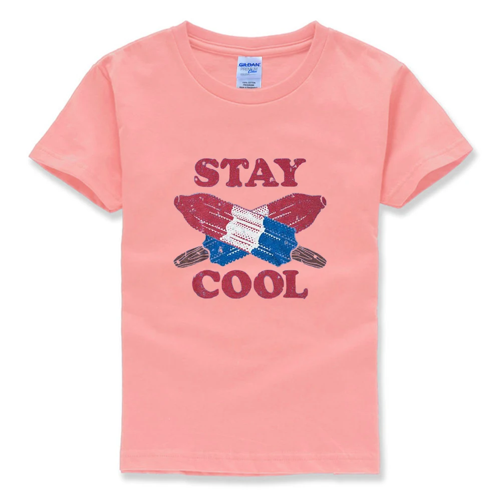 Рубашка с надписью Stay Cool 4 июля Детская рубашка в американском стиле футболка