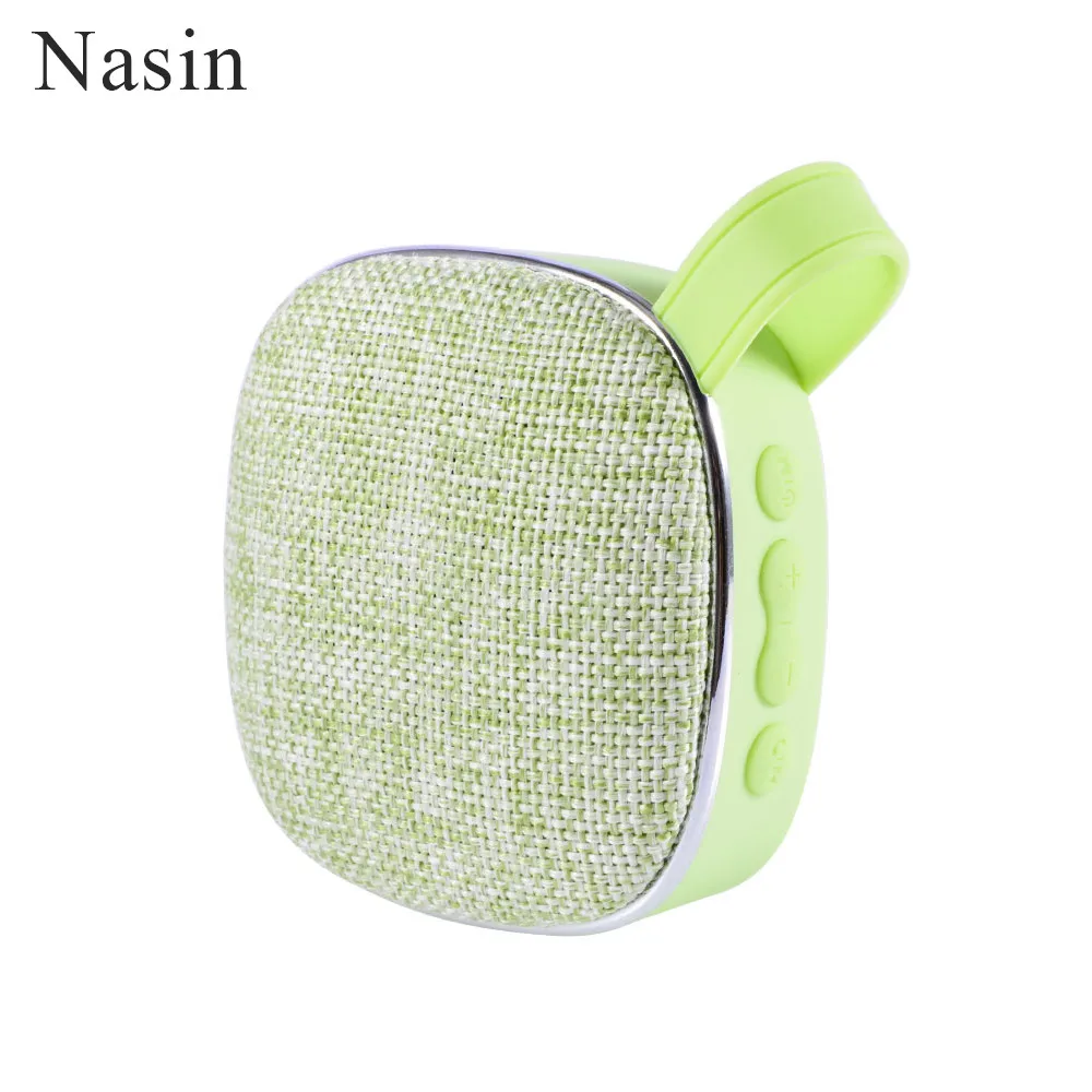 green Nasin X25 мини тканевый Bluetooth динамик портативный мультяшный уличный музыкальный плеер Stero Lound Динамик s Поддержка громкой связи для xiaomi - Цвет: green