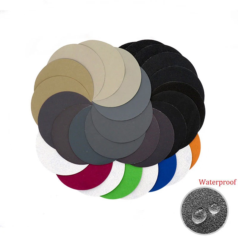 5 шт дюймов (125 мм) карбид кремния Крюк & Петля водонепроницаемые шлифовальные