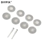 2026 мм Мини алмазный пильный диск режущие диски с 2 шт. Соединительный хвостовик для Dremel сверла подходят для вращающихся инструментов набор аксессуаров