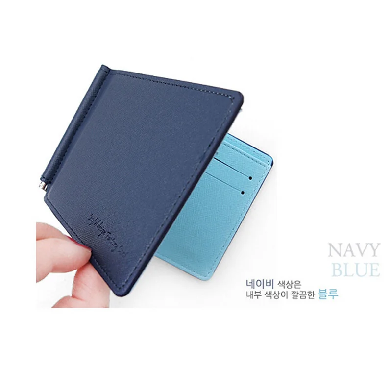 Горячая Распродажа мини женский кожаный кошелек с зажимом для денег Женский