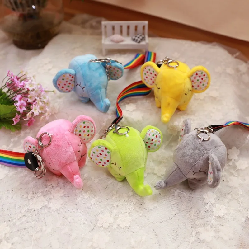 1 шт. Kawaii большие уши слон помпон плюшевый брелок для автомобиля сумка навесные украшения для дома Лучшие подарки на день рождения