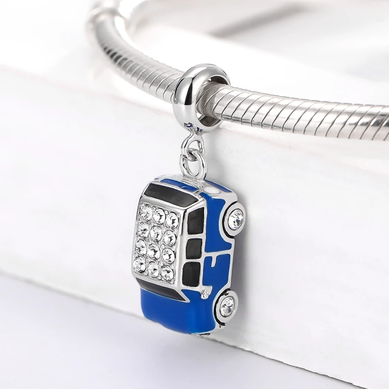 Хорошее качество Спортивная Синий Цвет эмали и AAA циркон Установка 925