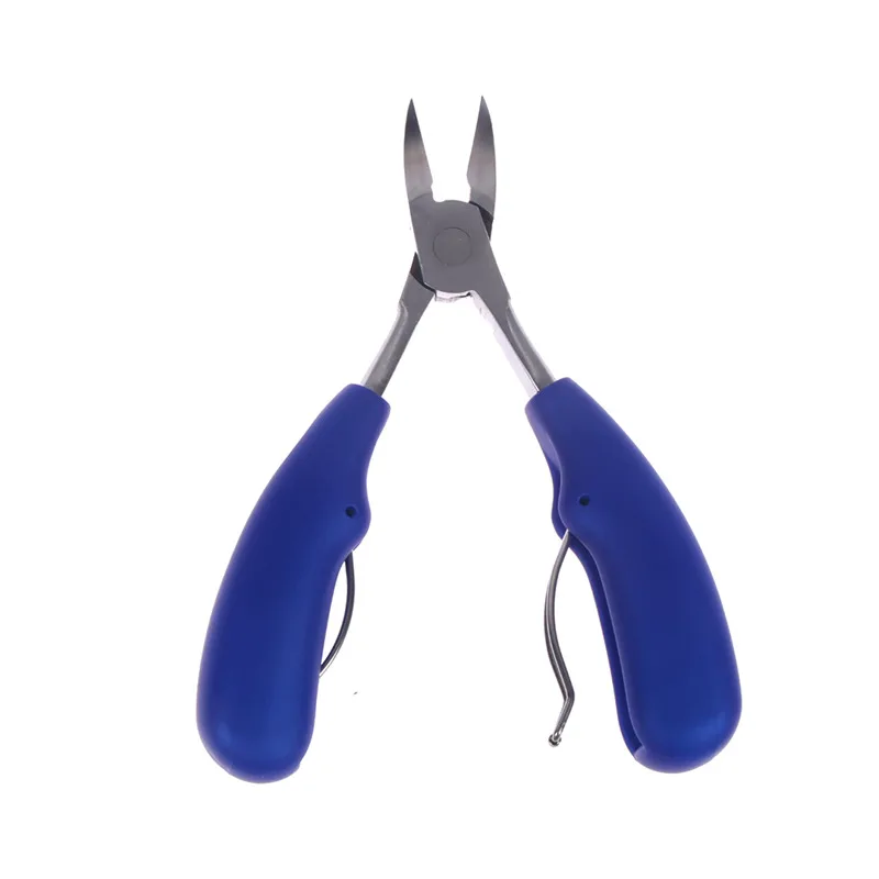 blue 1 шт., бритва для ногтей из нержавеющей стали, кусачки для ногтей, резак, вросший, профессиональный инструмент для маникюра, педикюра - Цвет: blue
