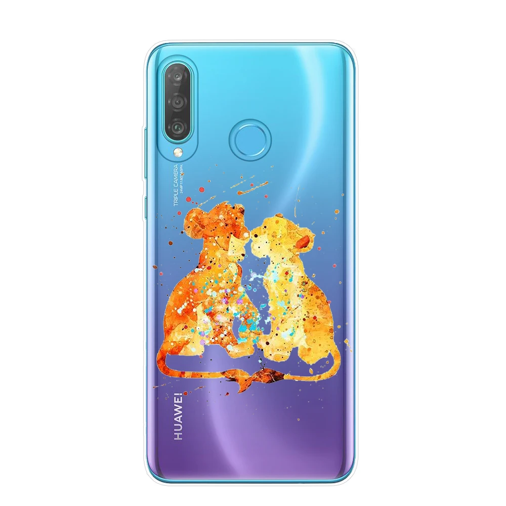 Акварельный чехол для телефона Alice Tinkerbell Ститч Русалка Принцесса чехол для huawei P30 P20 Lite P10 P9 P8 Lite чехол s