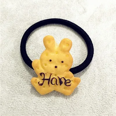hair ring9 2 шт. мультфильм заколка для волос резинка для волос для девочек Симпатичные заколки имитация печенье; повязка для волос; галстуком-бабочкой детская заколка для волос резинка для волос аксессуары для волос - Цвет: hair ring9