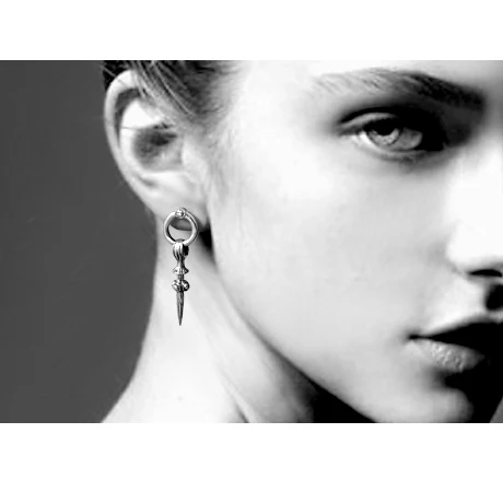 Lengkea Ювелирные Большие серьги-гвоздики из стерлингового серебра 925 пробы, ювелирные изделия для мальчиков и девочек, уникальные преувеличенные крутые аксессуары для ушей