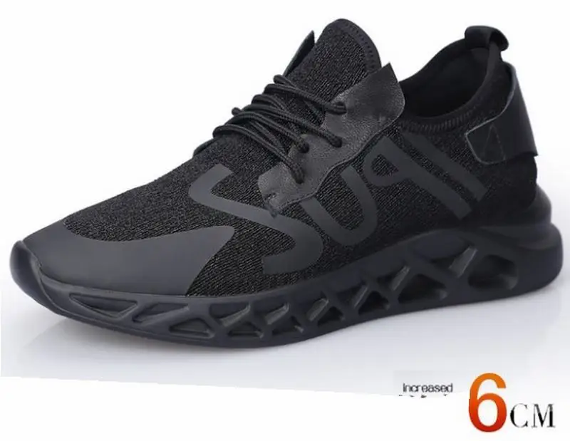 Cyabmoz/Мужская обувь визуально увеличивающая рост незаметная на скрытом каблуке 6