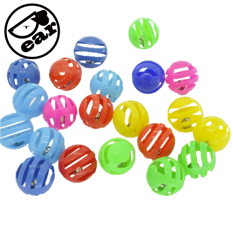 20 шт./лот пластиковые игрушки для кошек с маленьким колокольчиком диаметр 3 5 см