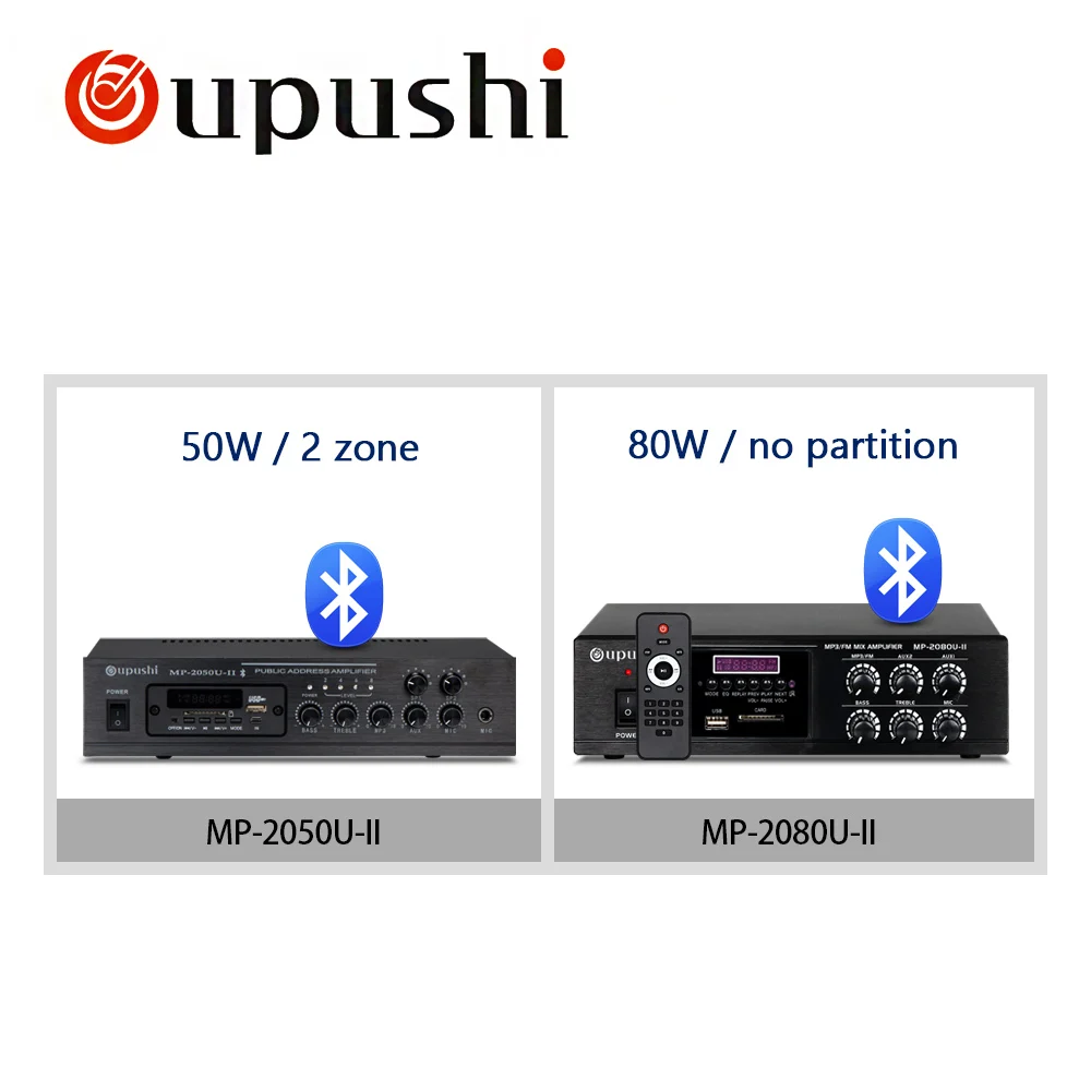 OUPUSHI MP 2050U 60 Вт 80 усилитель с FM Bluetooth цифровым сигналом USB|80w amplifier|amplifier with fmamplifier 80w |