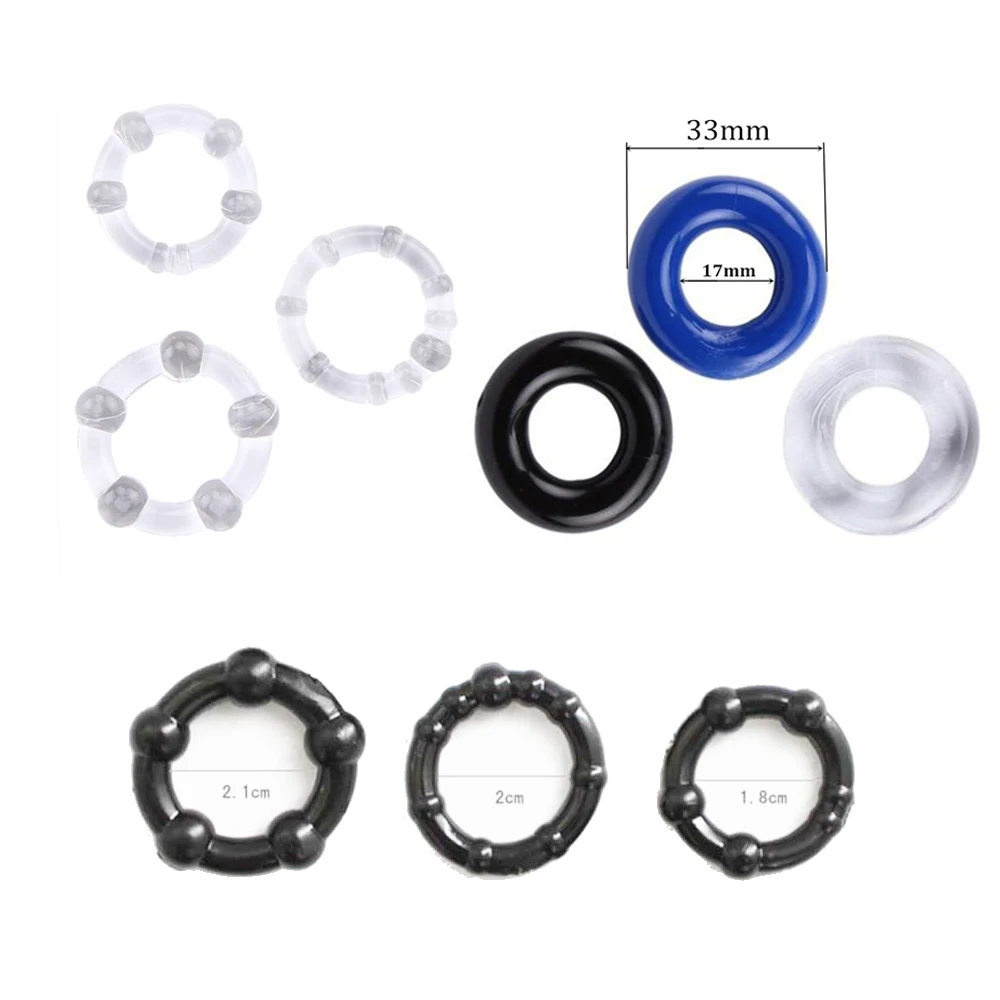 3 шт./компл. кольцо для пениса прозрачные бусины задержка эякуляции кольца