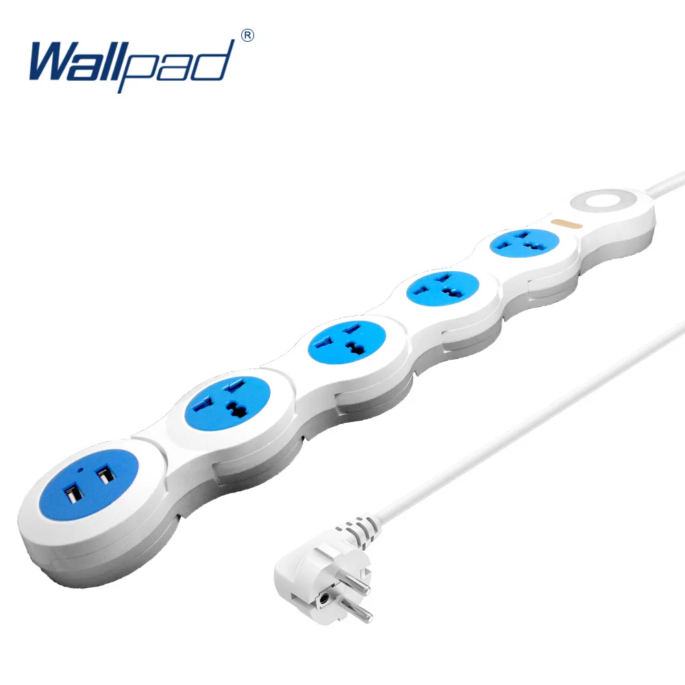 100% Оригинальный удлинитель Wallpad электрическая розетка MF с 2 USB портами питания