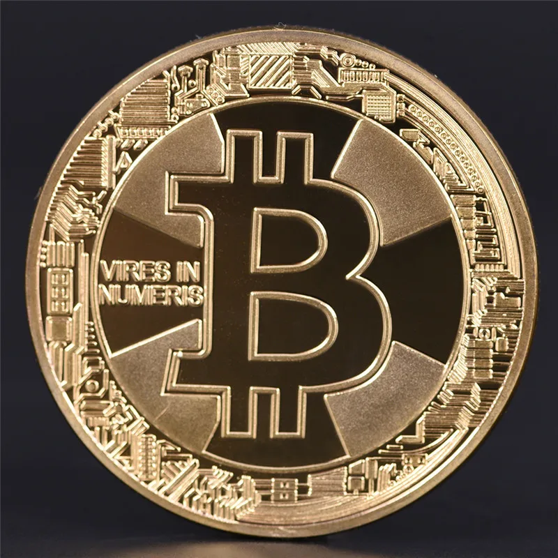 1 шт. физическая позолоченная монета Биткоин Коллекционная Биткоин искусство коллекция подарок