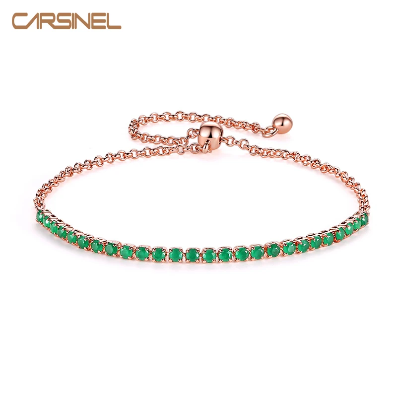 CARSINEL 6 цветов s AAA кубический циркон женский браслет звено Теннисный золотого