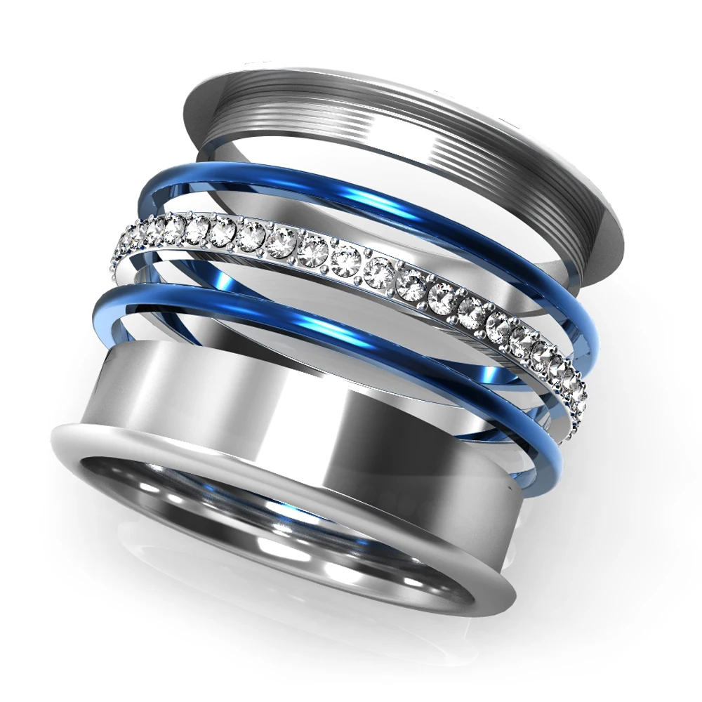 Floya Stackable кольца для женщин эффектные минималистичные взаимозаменяемые