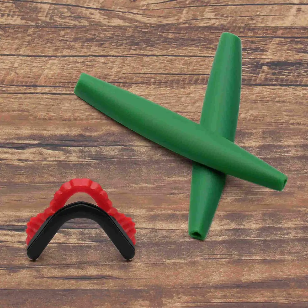 Green and Red ToughAsNails резиновая комплект рычаг носки с ушками/Носовые фиксирующие накладки комплект для-Oakley M нагреватель оправ/развертки/Strike/Hybrid - Цвет линз: Green and Red