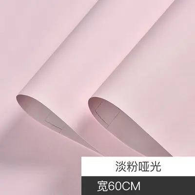 Pink-Matte Скандинавские простые самоклеящиеся обои с сеткой водонепроницаемые матовые и шелковые текстурированные обои для домашнего декора и парикмахерского декора стен - Цвет: Pink-Matte