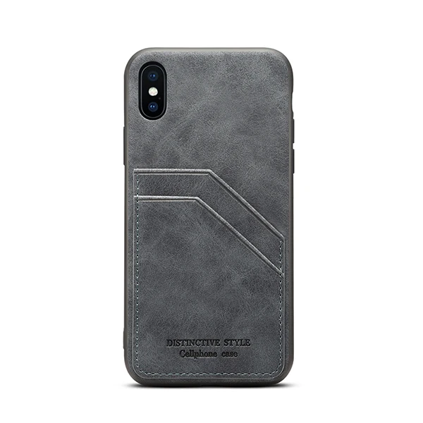 Dark gray Магнитный кожаный чехол-бумажник с отделением для карт для iphone X, XR, XS, XS, MAX, iphone 7, 7 plus, 8, 8plus - Цвет: Dark gray