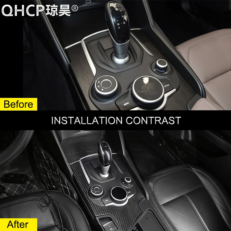 QHCP углеродное волокно лента для приборной панели переключения передач Панель