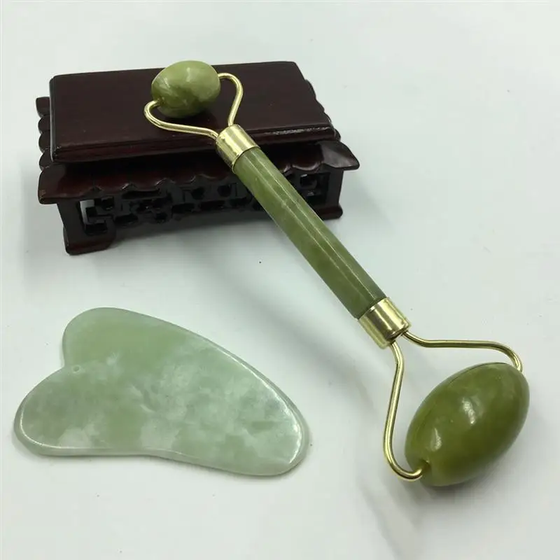 Gua Sha выскабливание пластины и льда ролик набор ручной массажный инструмент традиционный скребок для лица инструмент