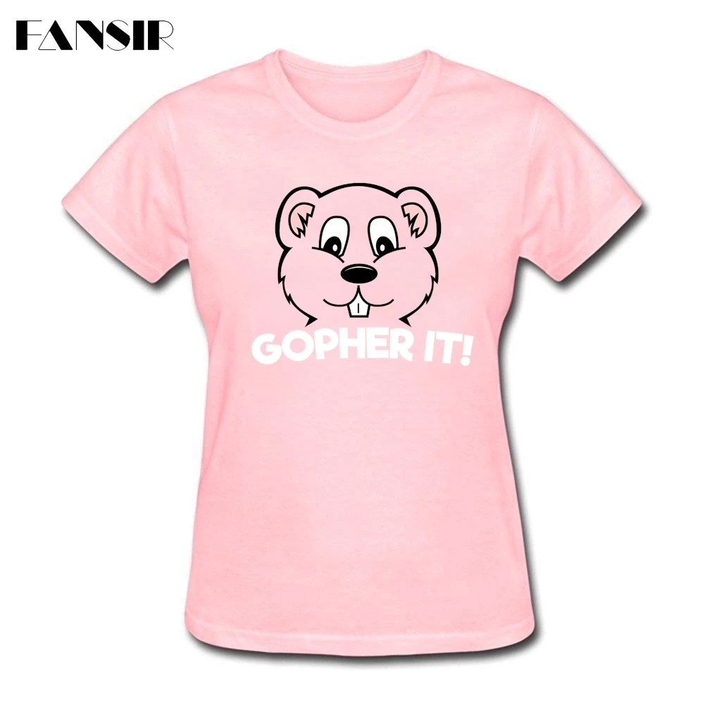 Женская футболка с коротким рукавом Gopher It! из 100% хлопка дешевая