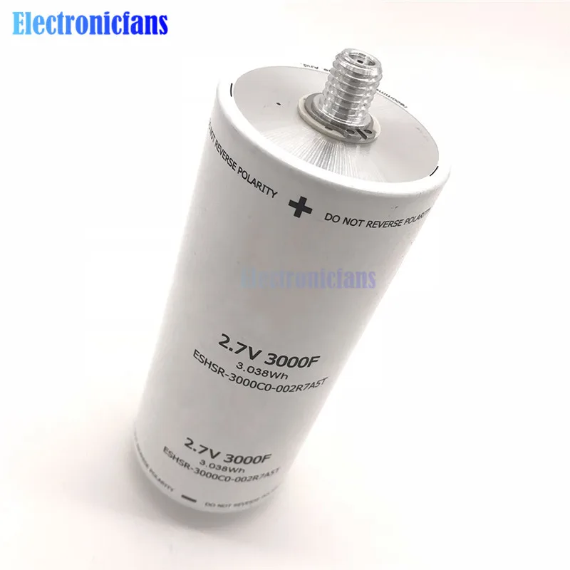 1 шт. фарад конденсатор 2.7v3000f ultracapacitor 3.038wh 2,7 V 3000F 2,7 v супер Фарад конденсаторы