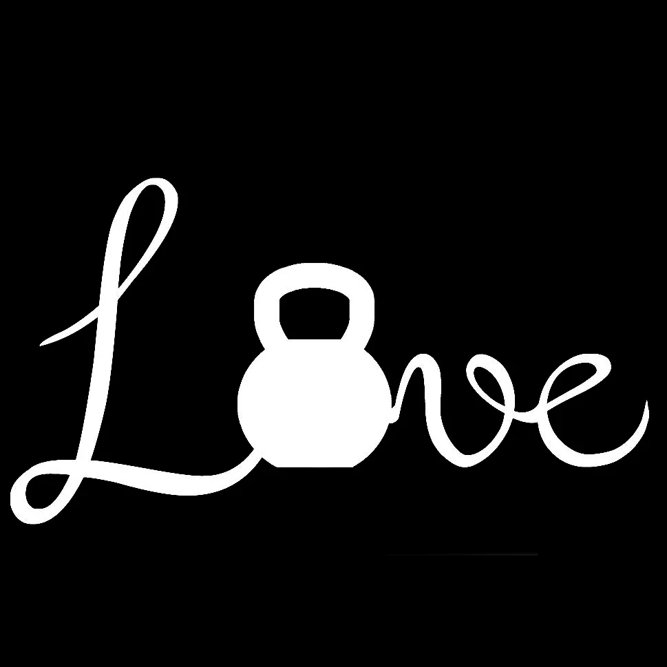 Love Kettlebell Art Vinyl Car Fashion Design Window Decals Funny Stickers Waterproof Removable L018 | Автомобили и мотоциклы