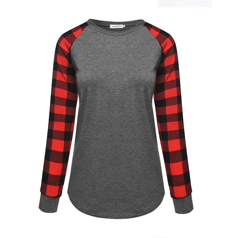 Blusas Femininas 2019 модная женская блузка в клетку с длинным рукавом Повседневная