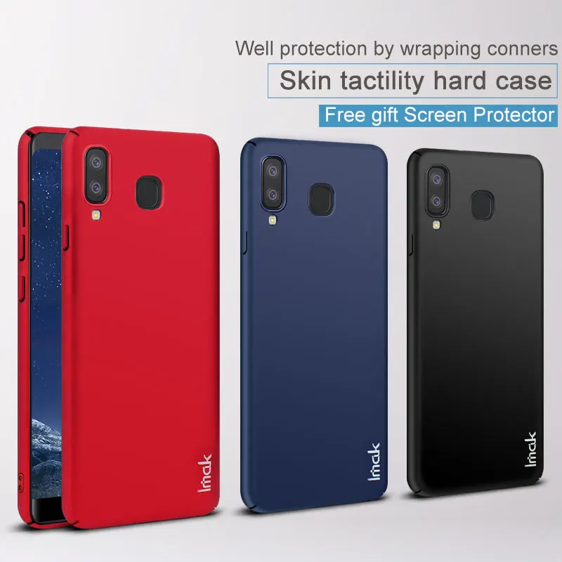 IMAK Марка для samsung Galaxy A9 Star G8850 Case Jazz осязания кожи ультра-тонкий жесткий PC задняя
