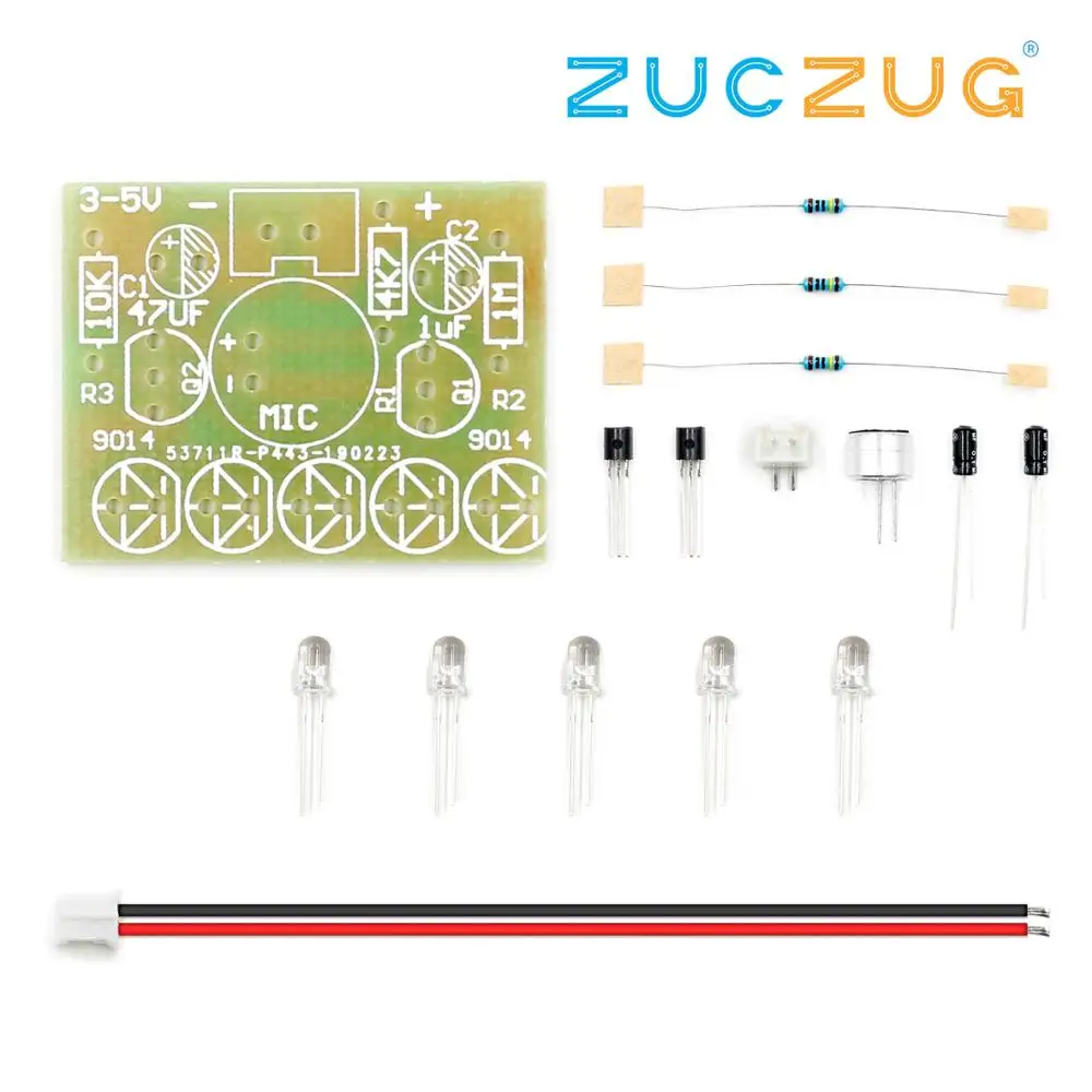 Электронные забавные наборы голосовое управление светодиодная лампа сделай сам