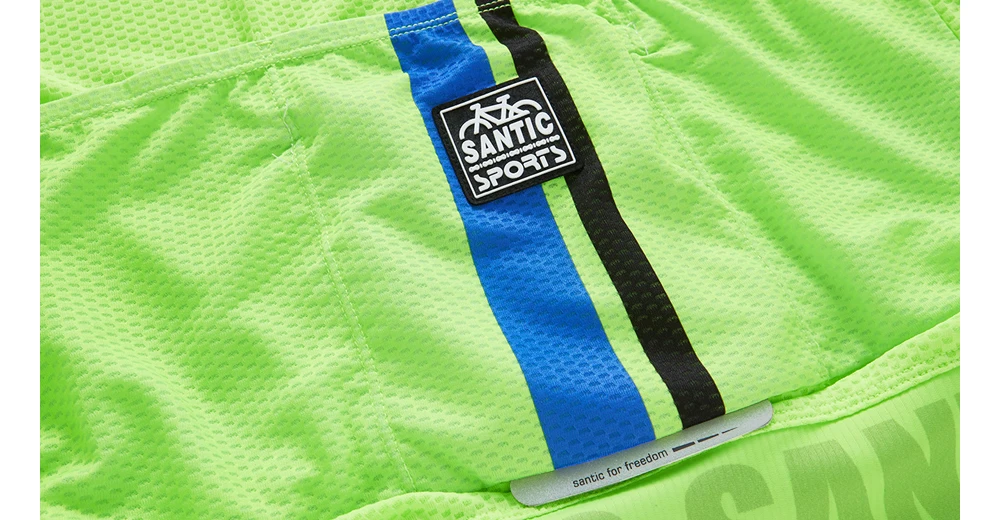 Santic майки Pro Fit противоскользящие рукава манжеты дорожный велосипед MTB с коротким рукавом Одежда для езды на велосипеде четыре цвета C02107 мужские велосипедные шорты