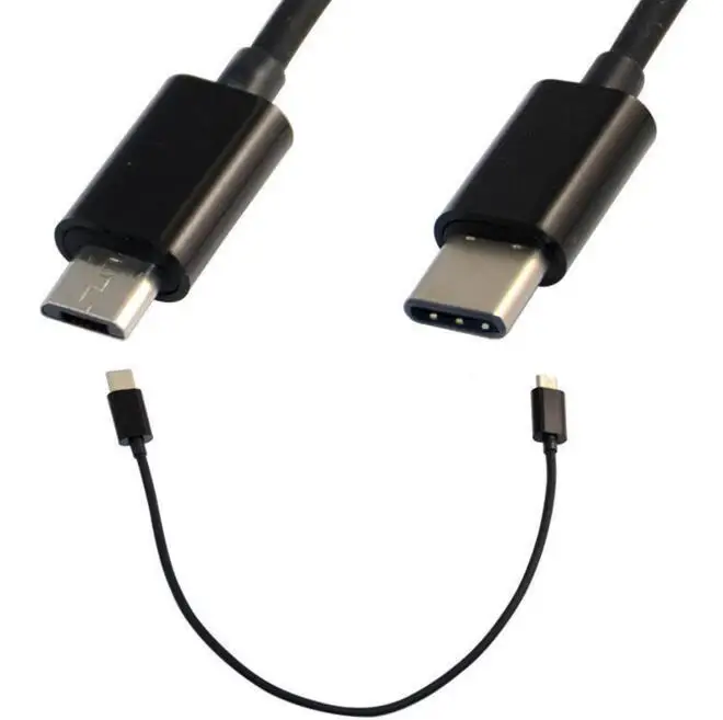 

(100pcs/lot) USB3.1 type c USB-C 3.1 Type-c Male to USB Micro 2.0 Type-B micro 5p Male data Sync Power Supply Cable Cord 25cm