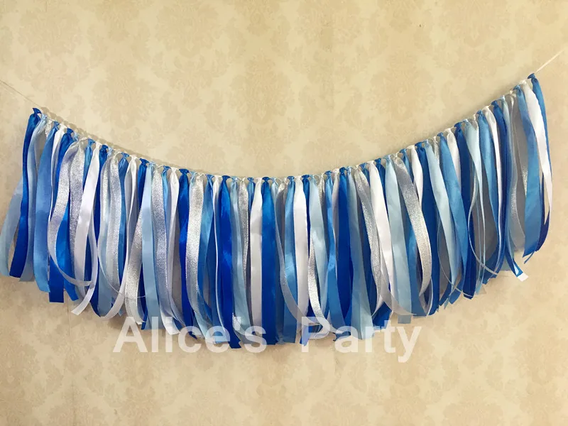 Новый 100 см Королевский Синий Серебряный баннер Мальчик Игровая комната бандаж