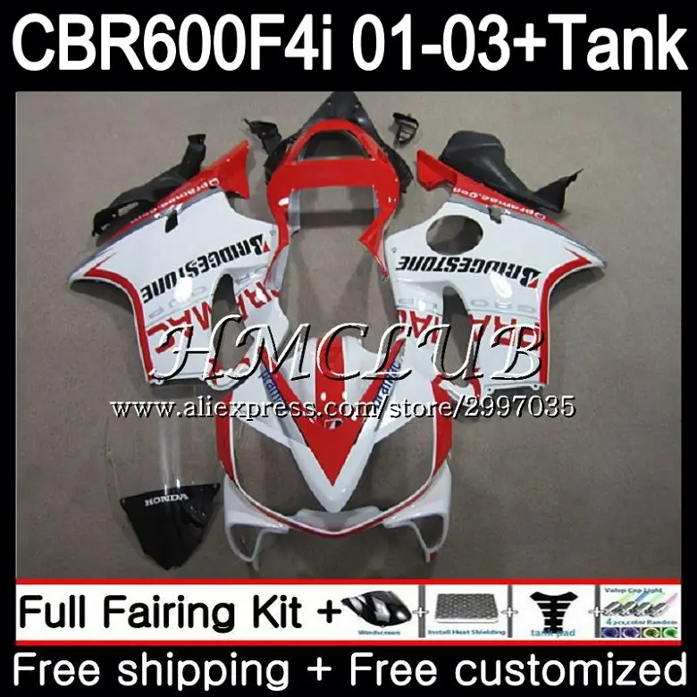 + Бак для HONDA PRAMAC red CBR 600 F4i CBR600FS CBR600F4i 2001 2002 2003 77HC.19 600F4i FS CBR600 01 02 03