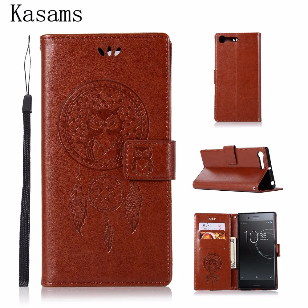 For Sony XZs XZ F8332 F8331 Case for Xperia Premium G8142 G8141 Leather Flip Cover Magnet Wallet Pattern Owl Phone Shell | Мобильные