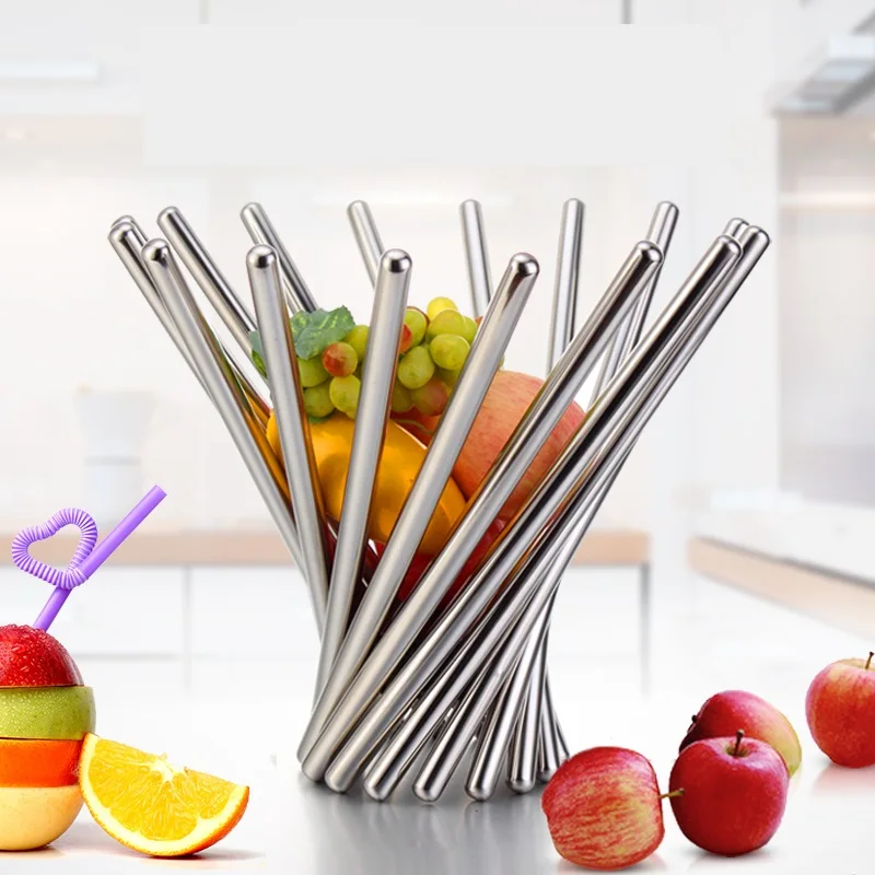 Модная креативная складная корзина для фруктов из нержавеющей стали