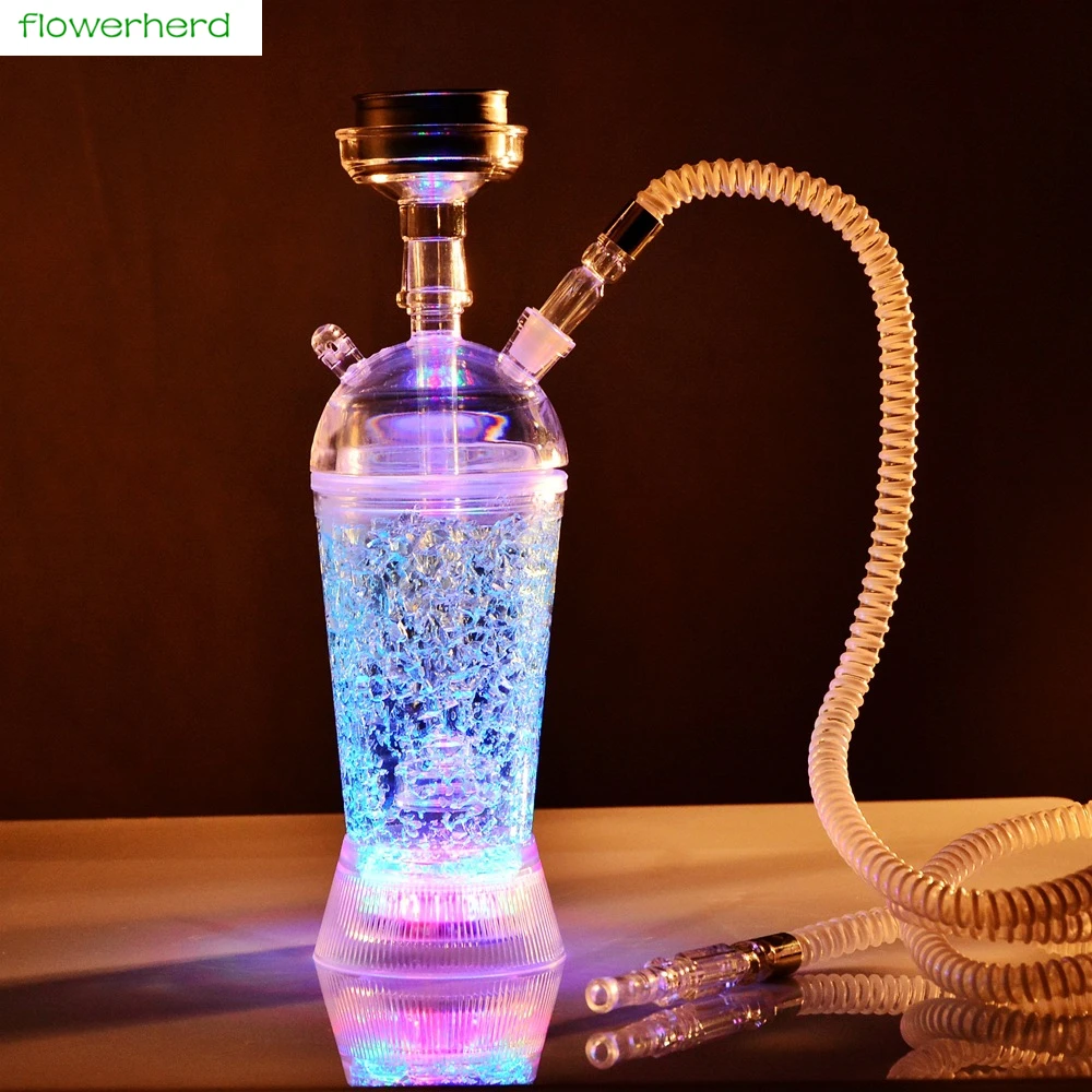 1 комплект, стиль, Стекло кальян chicha испаритель narguiles табакокурения воды аксессуары для трубок с светодиодный светильник