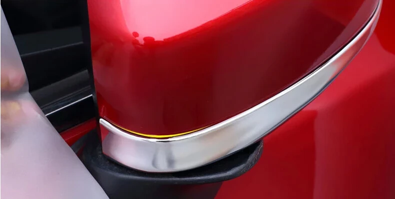 Автомобиль зеркало заднего вида крышки авто отделки для Mazda 3 AXELA 2014 2015 ABS хром 2