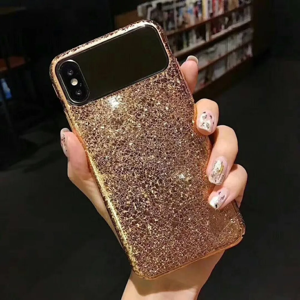 Блестящий зеркальный чехол для iphone X жесткий из поликарбоната 7 8 Plus 6 6S телефона |
