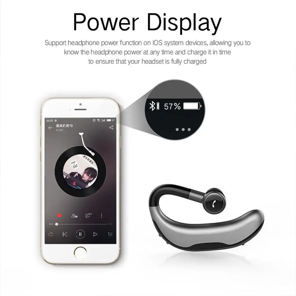 Bluetooth-гарнитура F600 с шумоподавлением, вращающиеся на 180 °, bluetooth-наушники с напоминанием о звонках, беспроводные наушники для iPhone 11Pro Xiaomi