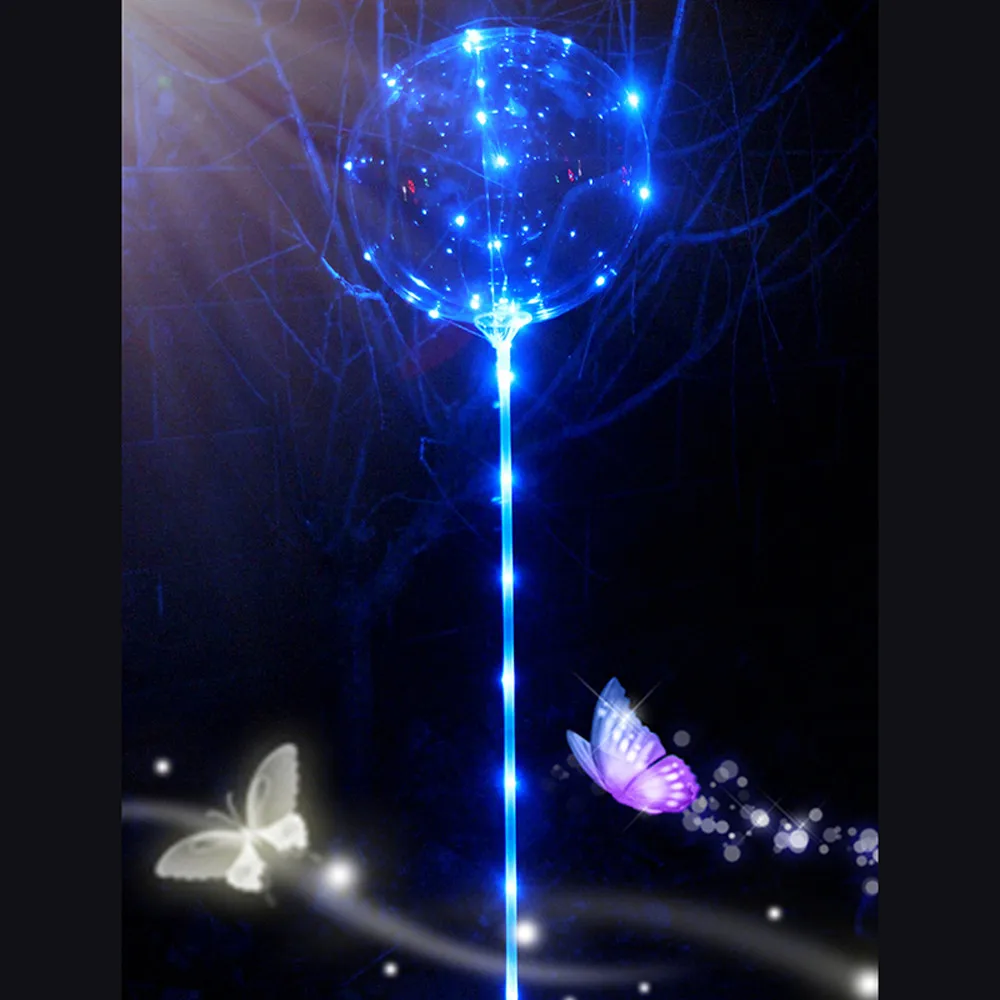 Многоразовые светящиеся светодиодные воздушные шары прозрачные круглые