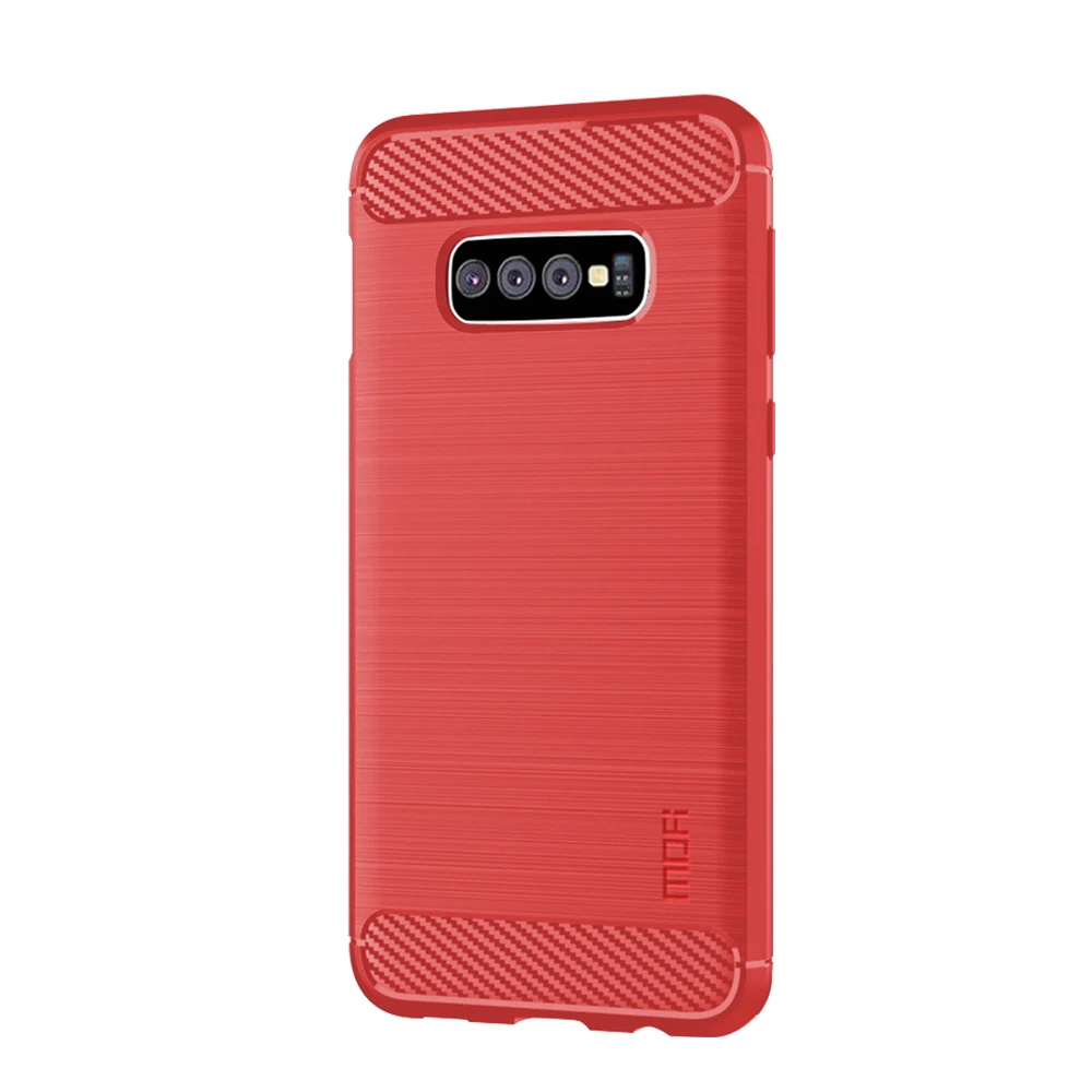 MOFi Fashion Phone Case for Samsung Galaxy S10 Lite Cover Soft Carbon Fiber Silicone TPU Back |