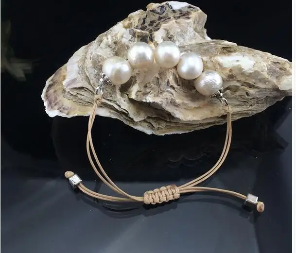 can choice color 12-13MM Baroque Alien Natural Freshwater Pearl Handmade Bracelet Size Adjustable | Украшения и аксессуары