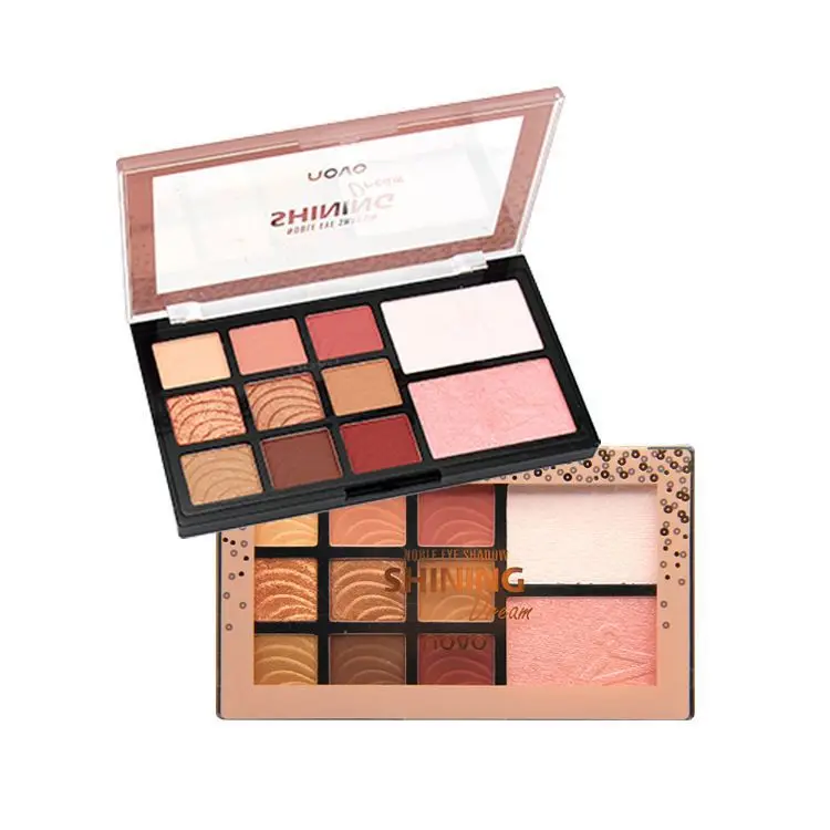 Тени для век Румяна высокий свет один макияж диск мерцающий матовый цвет земли