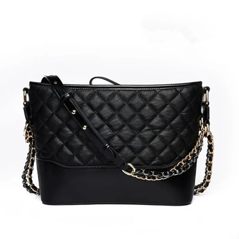 2017 искусственная кожа Сумки Для женщин известных брендов решетке алмаза ведро