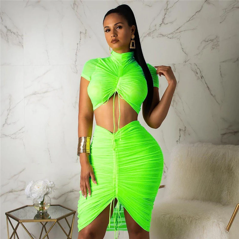 Женское облегающее платье на завязках из двух частей для ночного клуба лето 2019 |