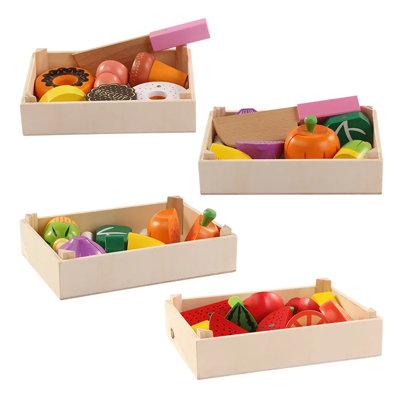 Детские деревянные магнитные кухонные игрушки 4 типа детские для ролевых игр