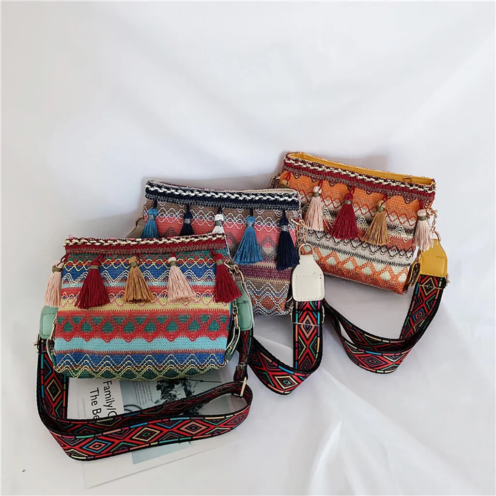 Сумка мессенджер Женская повседневная с кисточками 2019|Сумки ручками| |