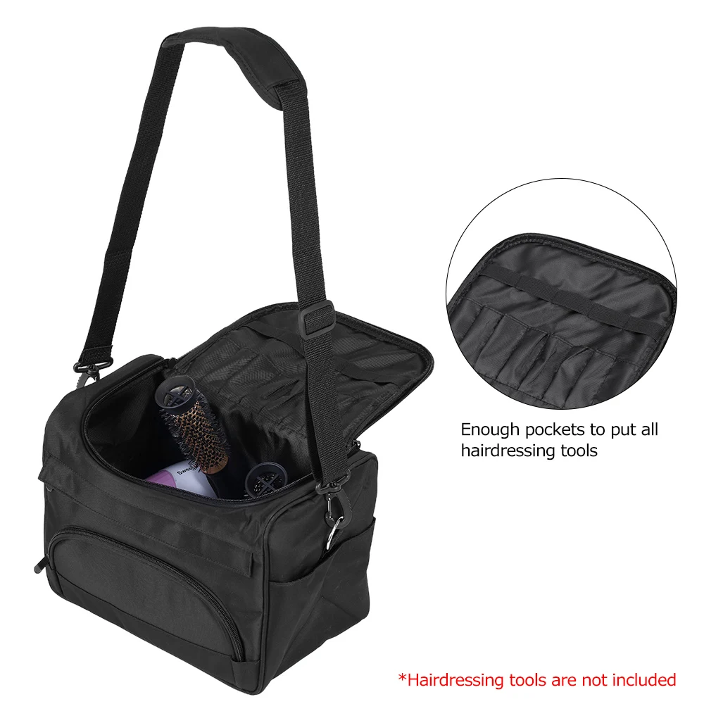 

Portable Black Salon Hairdressing Bag Tool Comb Scissors Clip Hairdressing Case Handbag Hair Styling Tool Storage Tool kit