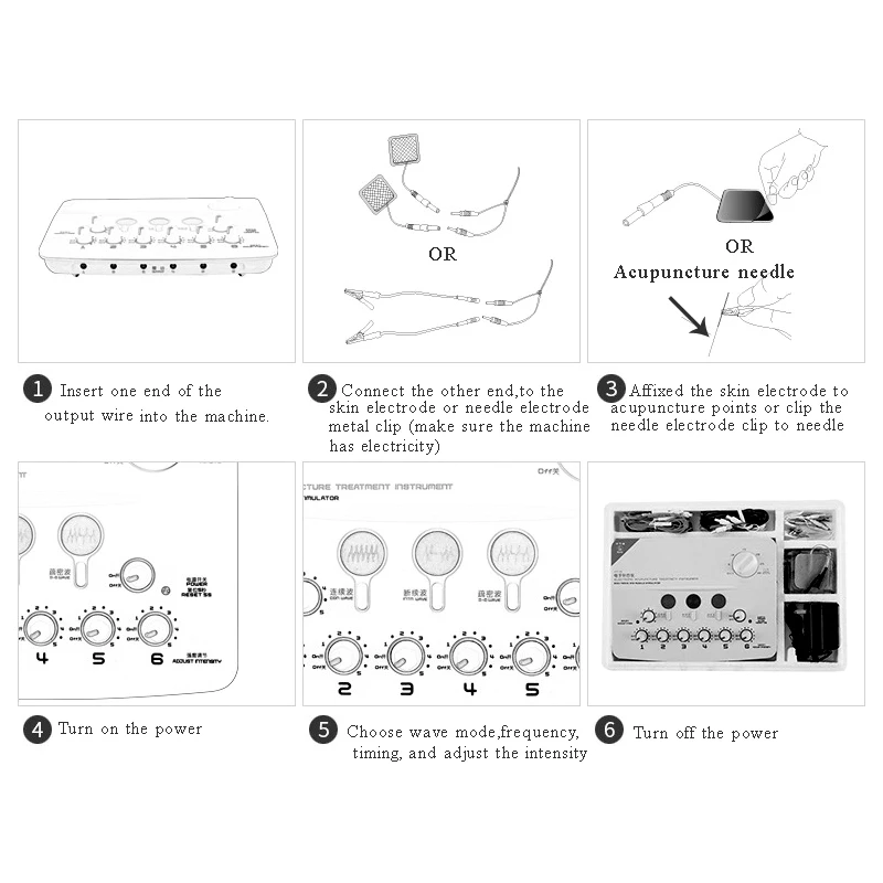 6 Выход канал тенсовый массажер машина здоровья мульти функциональный для